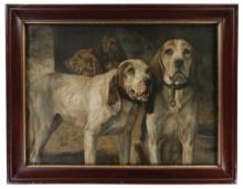 Winchester Henry R. Poore "Bear Dogs" Advertising Print