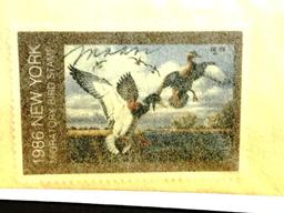 1986 Migratory Bird Print w/ Stamp Larry Barton #120