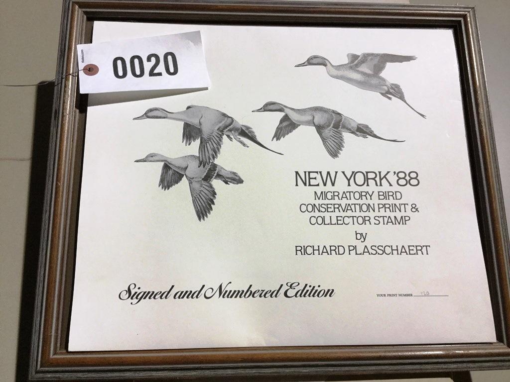 1988 Migratory Bird Print w/ Stamp