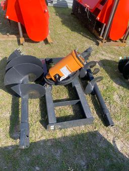 Skid Steer Auger Drive and Bit Attachment