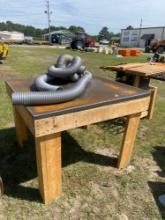 SHOP TABLE WITH METAL TOP