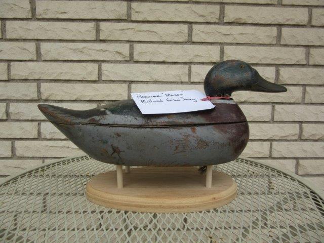 "Vintage Premier ""Mason"" Mallard Hollow Drake Decoy