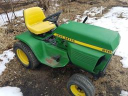 Classic John Deere Model 210 Lawn Tractor w/mower deck, tiller & snowblower