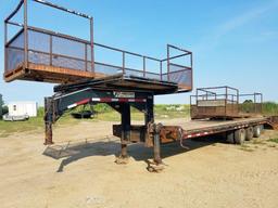 2005 FELLING 36ft GOOSENECK TRI-AXLE FLATBED TRAILER