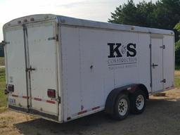 1995 7x18ft ENCLOSED TOOL TRAILER