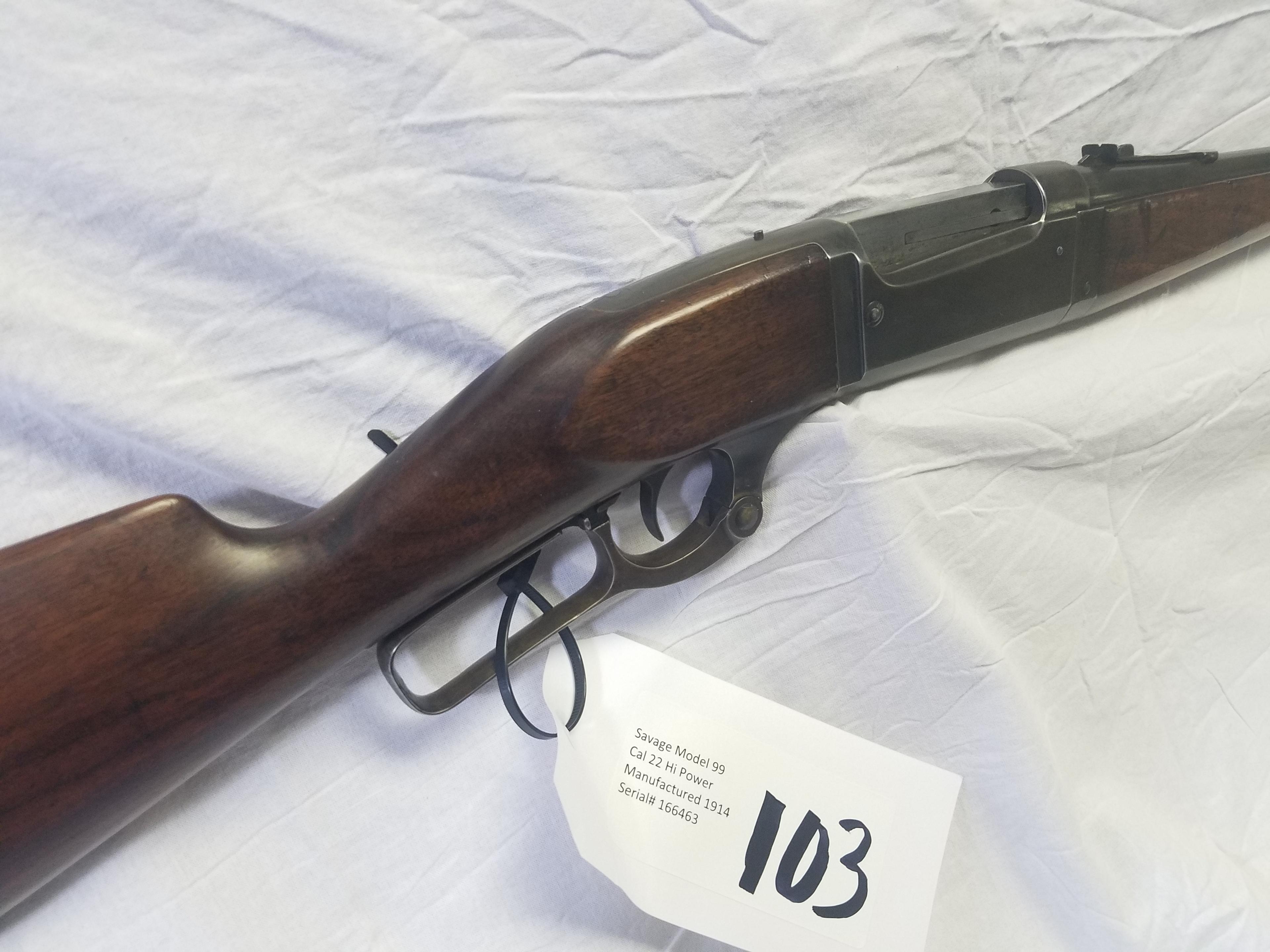 Savage Model 99 Rifle Cal 22 Hi Power