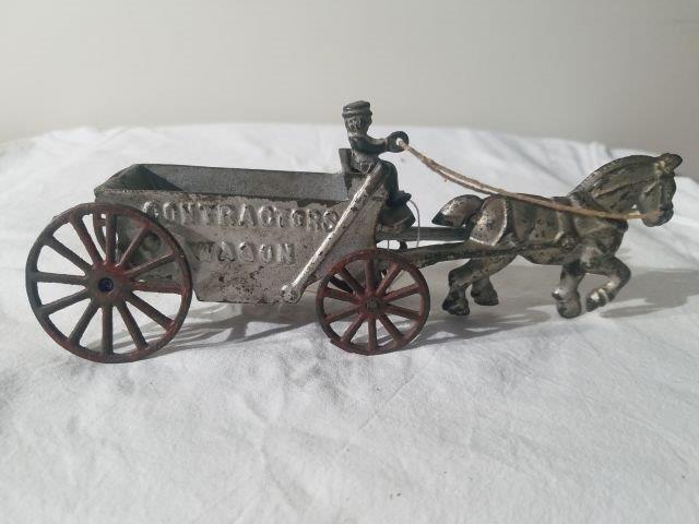 Cast Iron Horse & Contractors Wagon