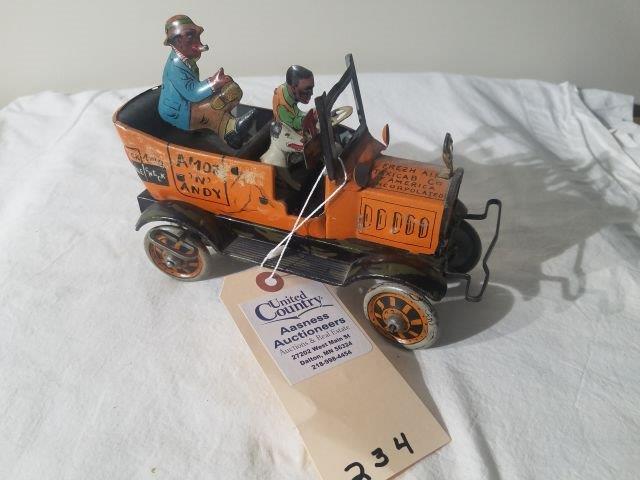 Vintage Marx Tin Wind Up “Amus & Andy” Car