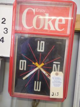 Classic Coca-Cola Clock- Elec.