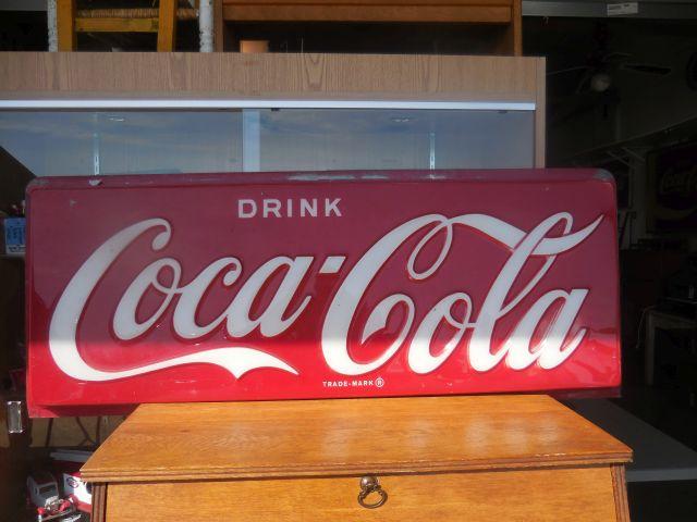 Classic Red Plastice Coca-Cola Sign