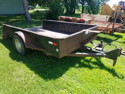 Otp Steel 10ft Pan Trailer W/ Pintel Hitch #1015 W/title