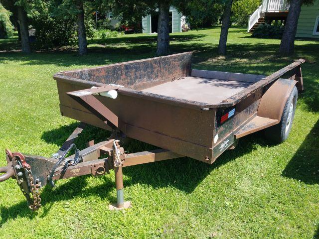 Otp Steel 10ft Pan Trailer W/ Pintel Hitch #1015 W/title