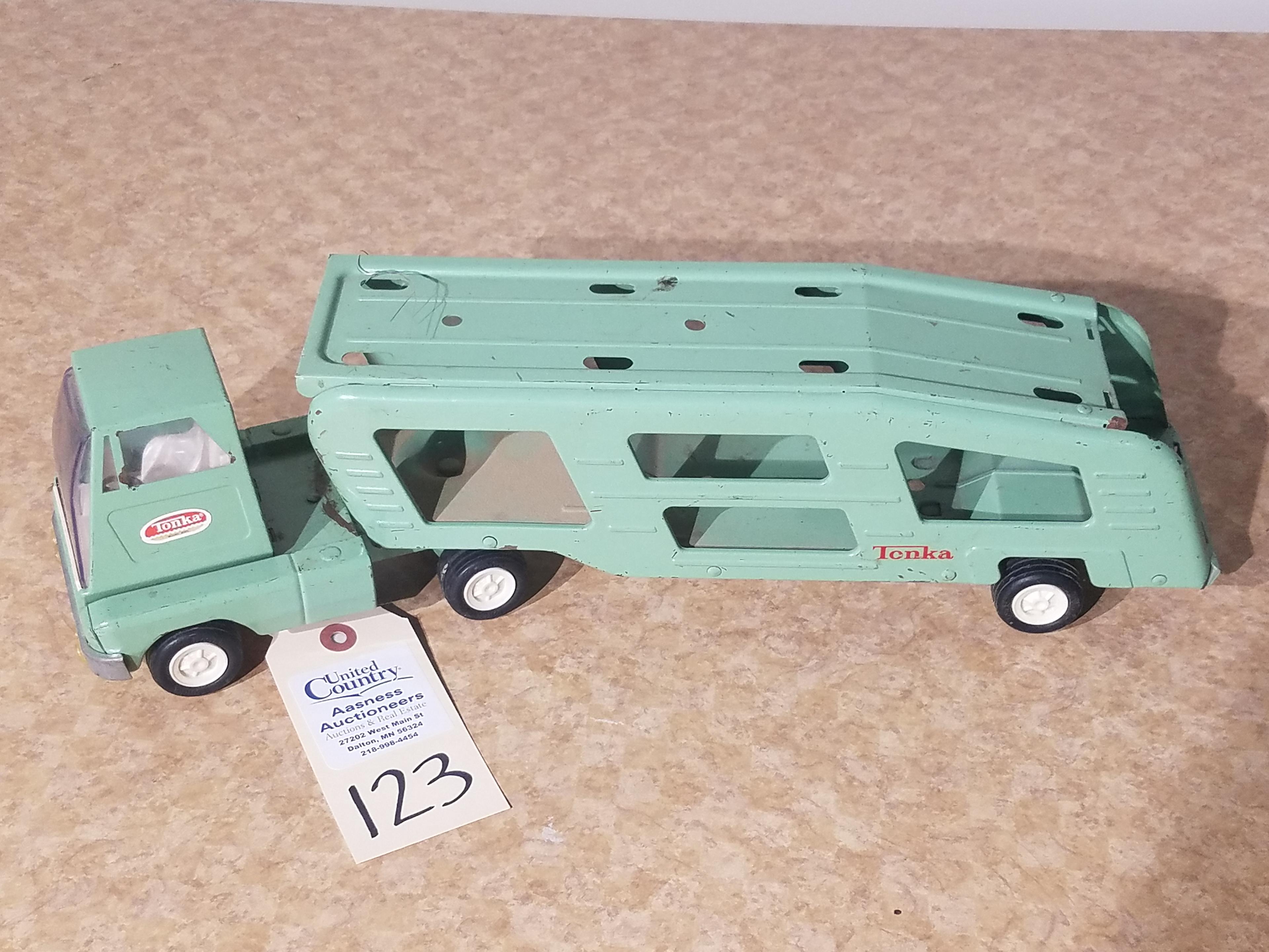 Tonka green car transport