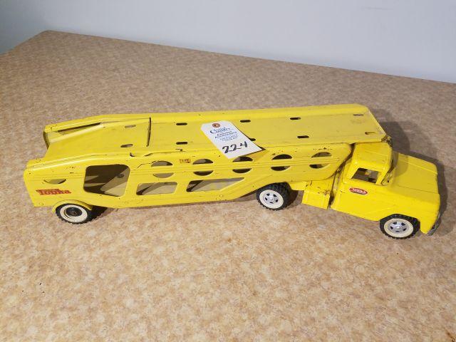 Tonka yellow car hauler