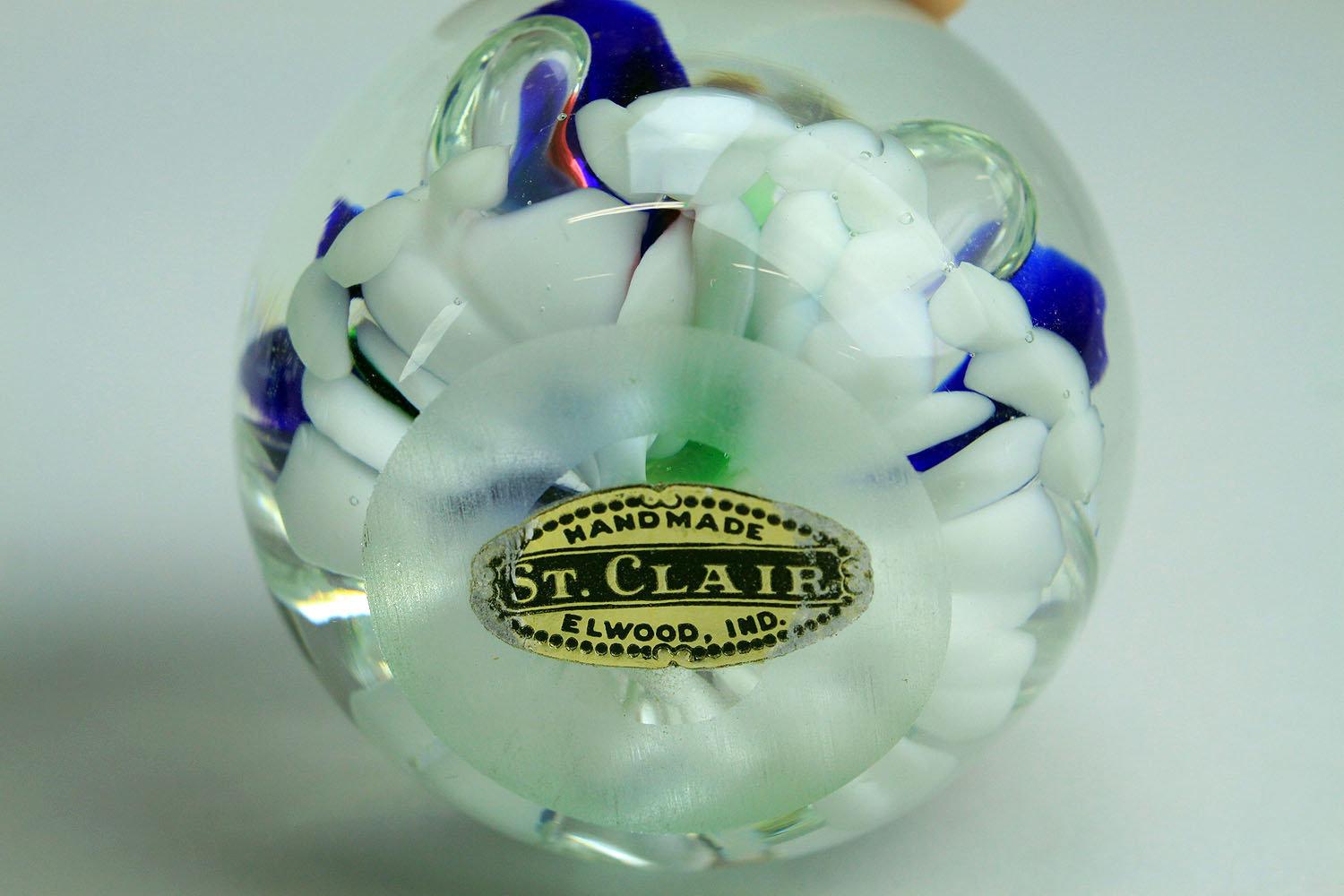 3 Glass Paperweights - Handmade "St. Clair"