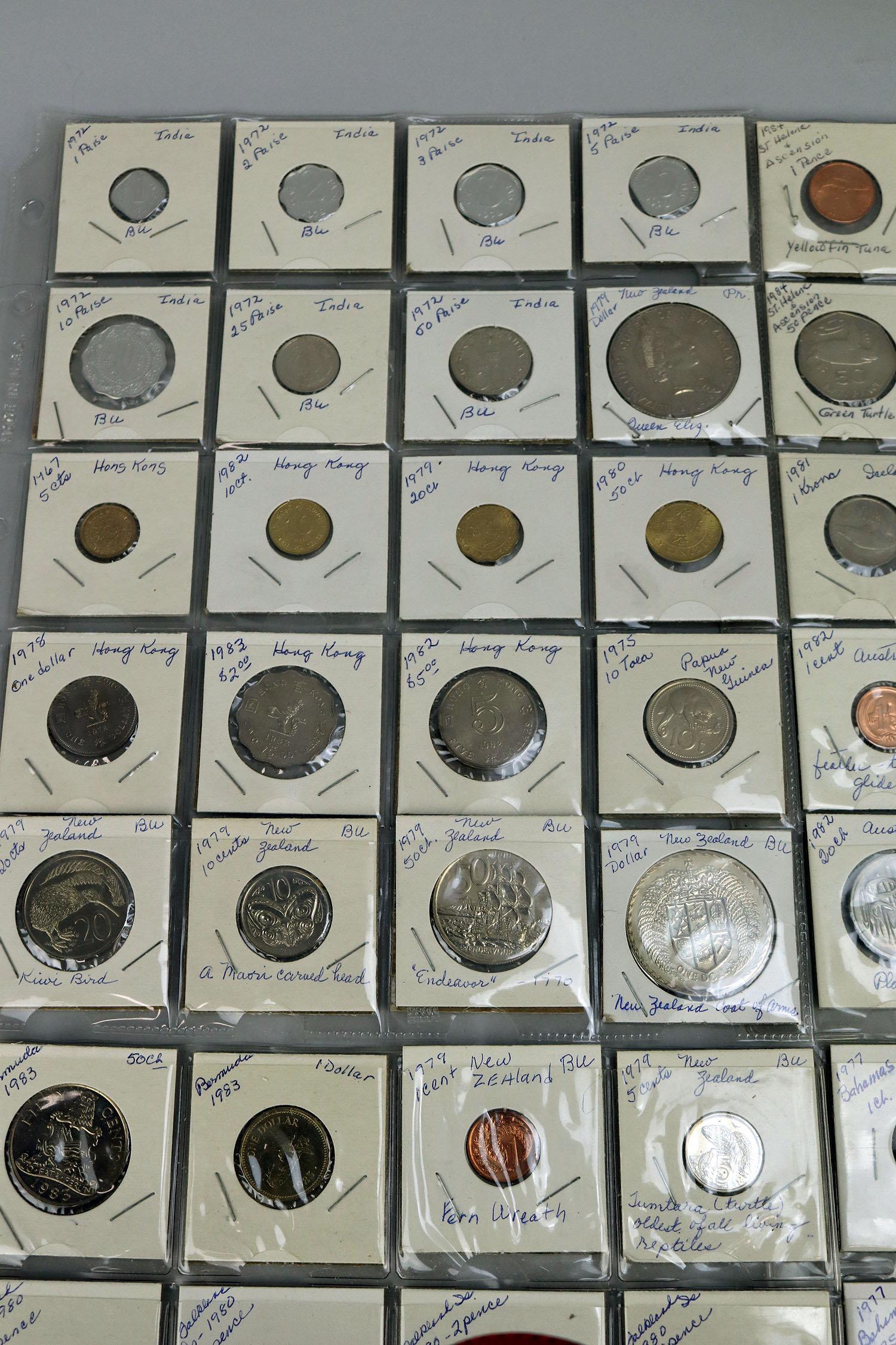 Folder of Coins from around the World