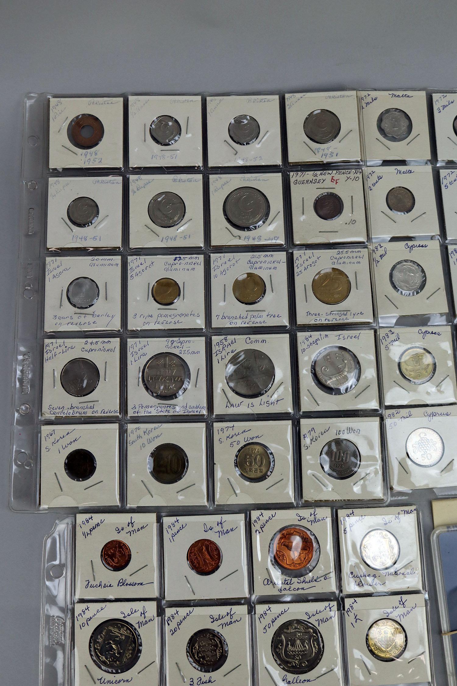 Folder of Coins from around the World