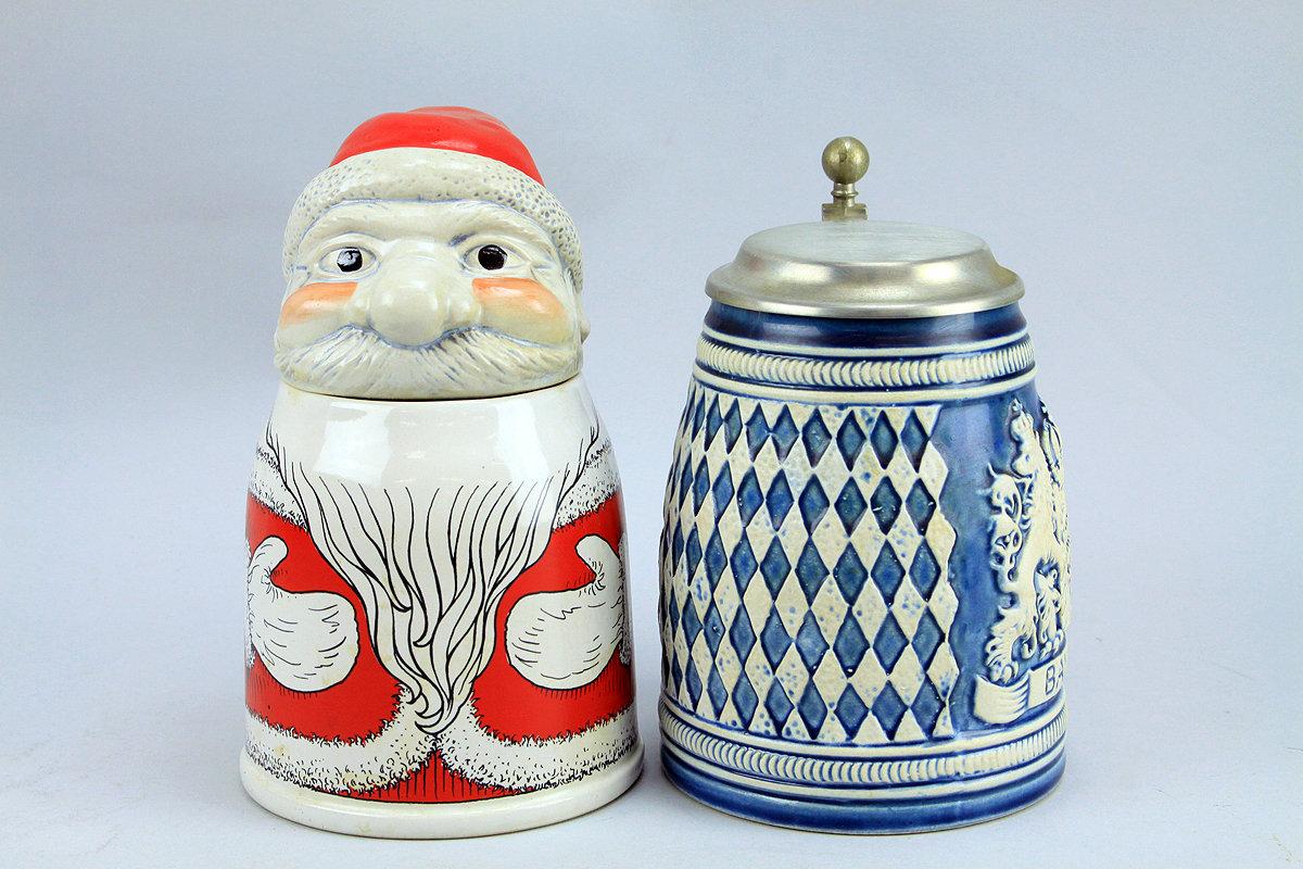 Gertz "Santa - St. Nick" German Beer Stein & W. German Stein