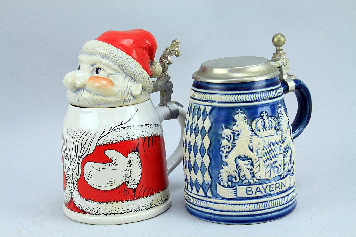 Gertz "Santa - St. Nick" German Beer Stein & W. German Stein