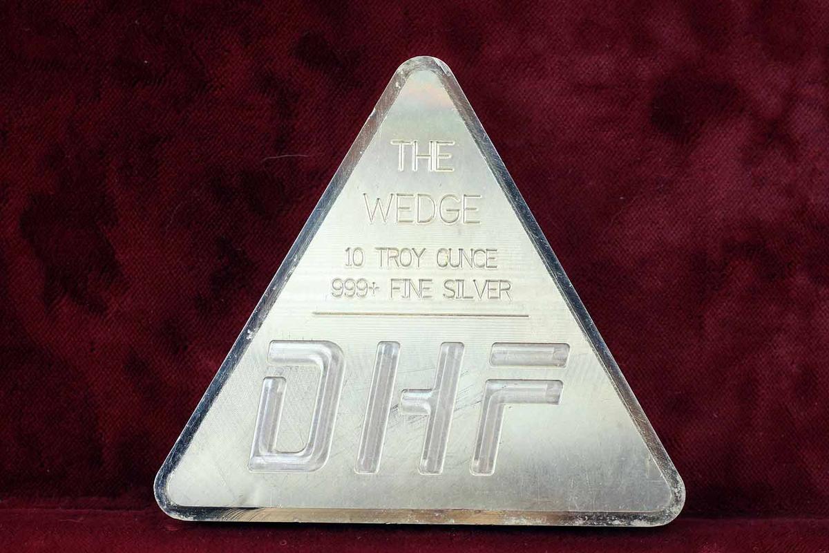 10 Troy Ounce .999 Silver Wedge DHF