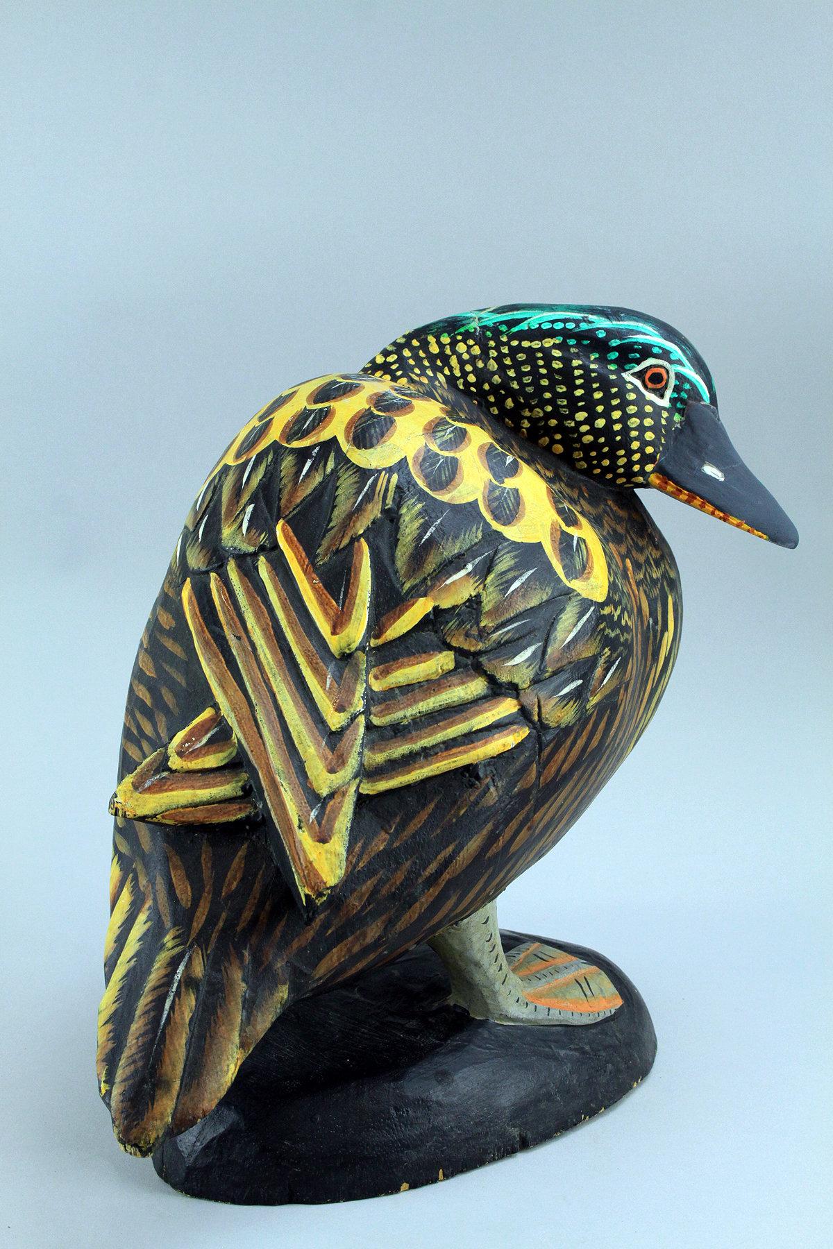 Large Painted Decorative Duck