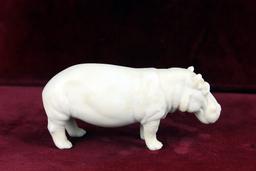 Rare Hutschenreuther Porcelain White Hippo