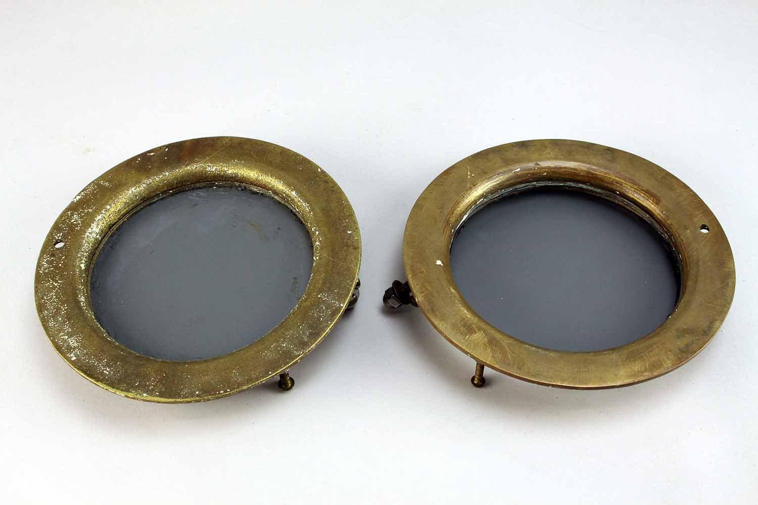 2 Brass Port Holes w/ Mirror Inserts