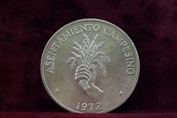 1972 Republic De Panama Silver 5 Balboas