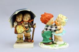 Hummel Figurines "Stormy Weather" & "Stolen Kiss", W. Germany