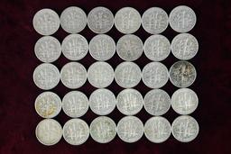 30 various dates/mints Roosevelt Silver Dimes