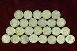 26 Roosevelt Silver Dimes; various dates/mints