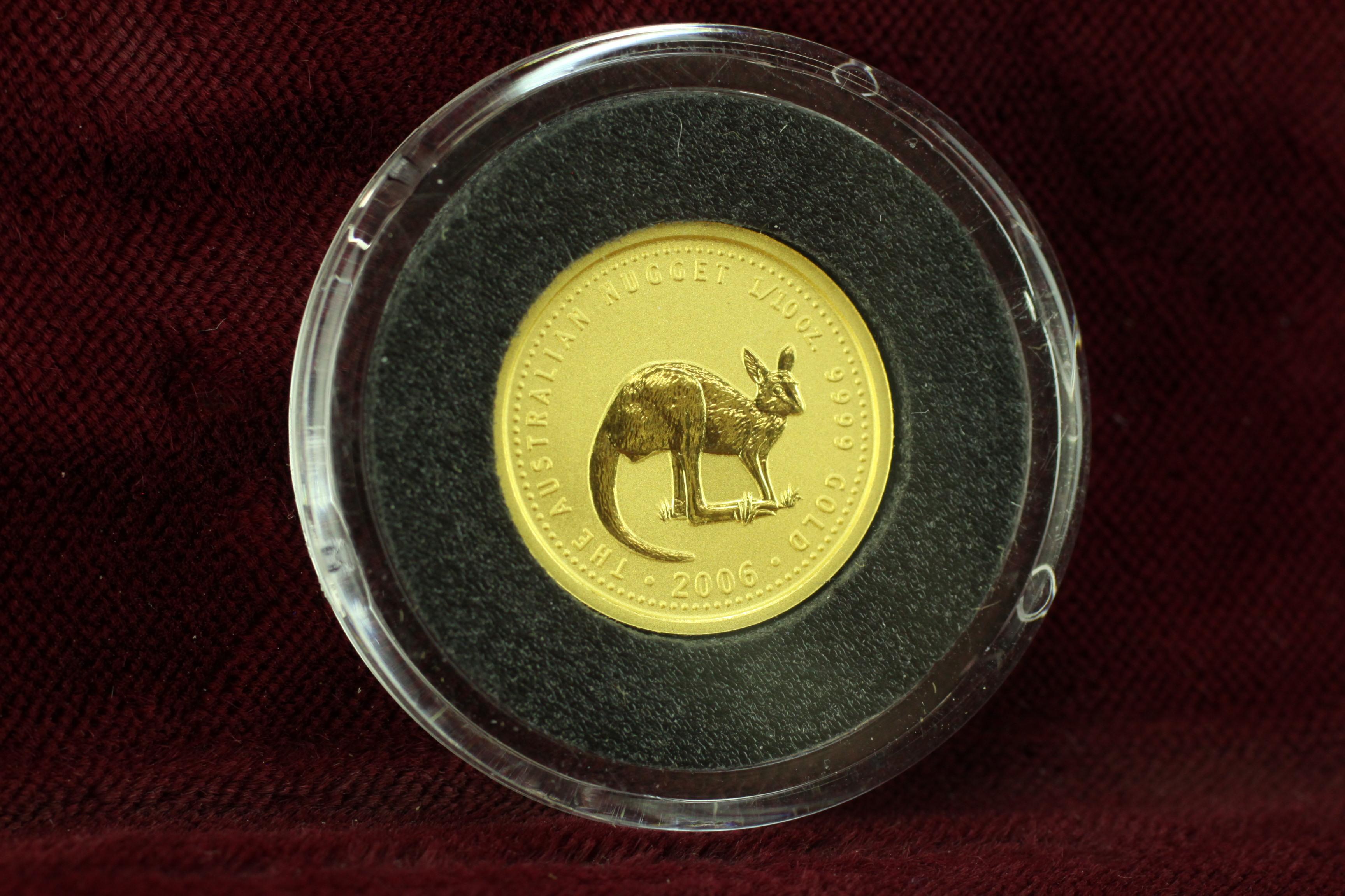 2006 Australia $15 1/10 oz Gold Coin, Kangaroo