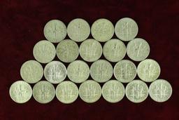 22 Roosevelt Silver Dimes; various dates/mints