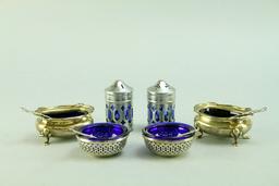 Sterling Silver Condiment Servers, Salt Dishes & Salt - Pepper