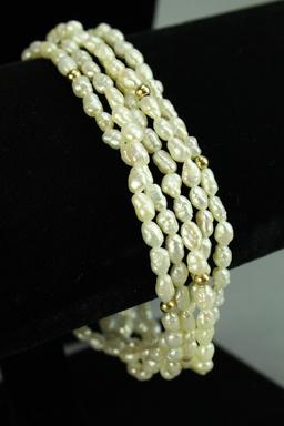 Seed Pearl Necklace & Bracelet