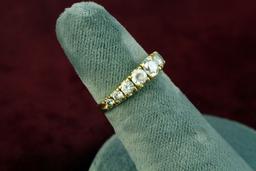 14k Gold Ring CZs, Sz. 5, 2.5 Grams