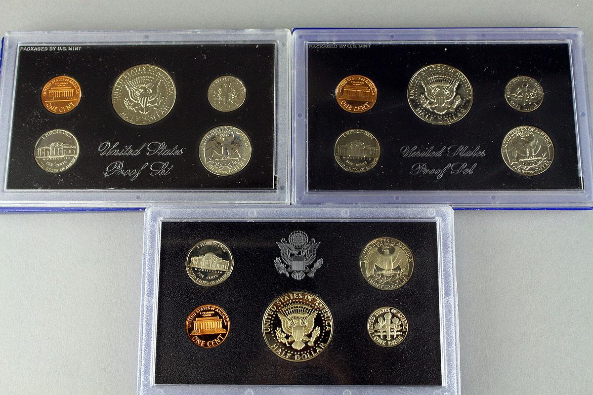 3 US Mint Proof Sets; 1971,1972,1983