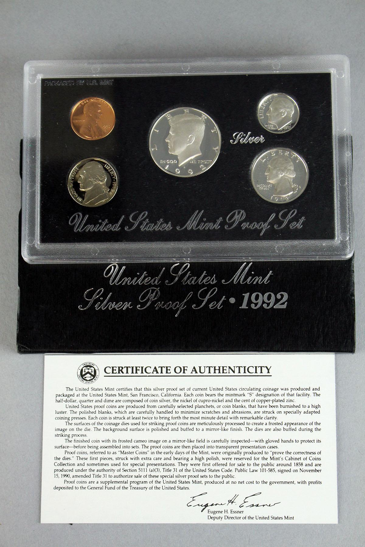 1992 US Mint Silver Proof Set