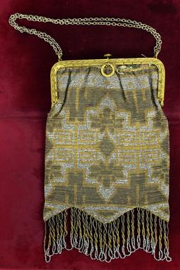 Vintage Deco Beaded Hand Bag