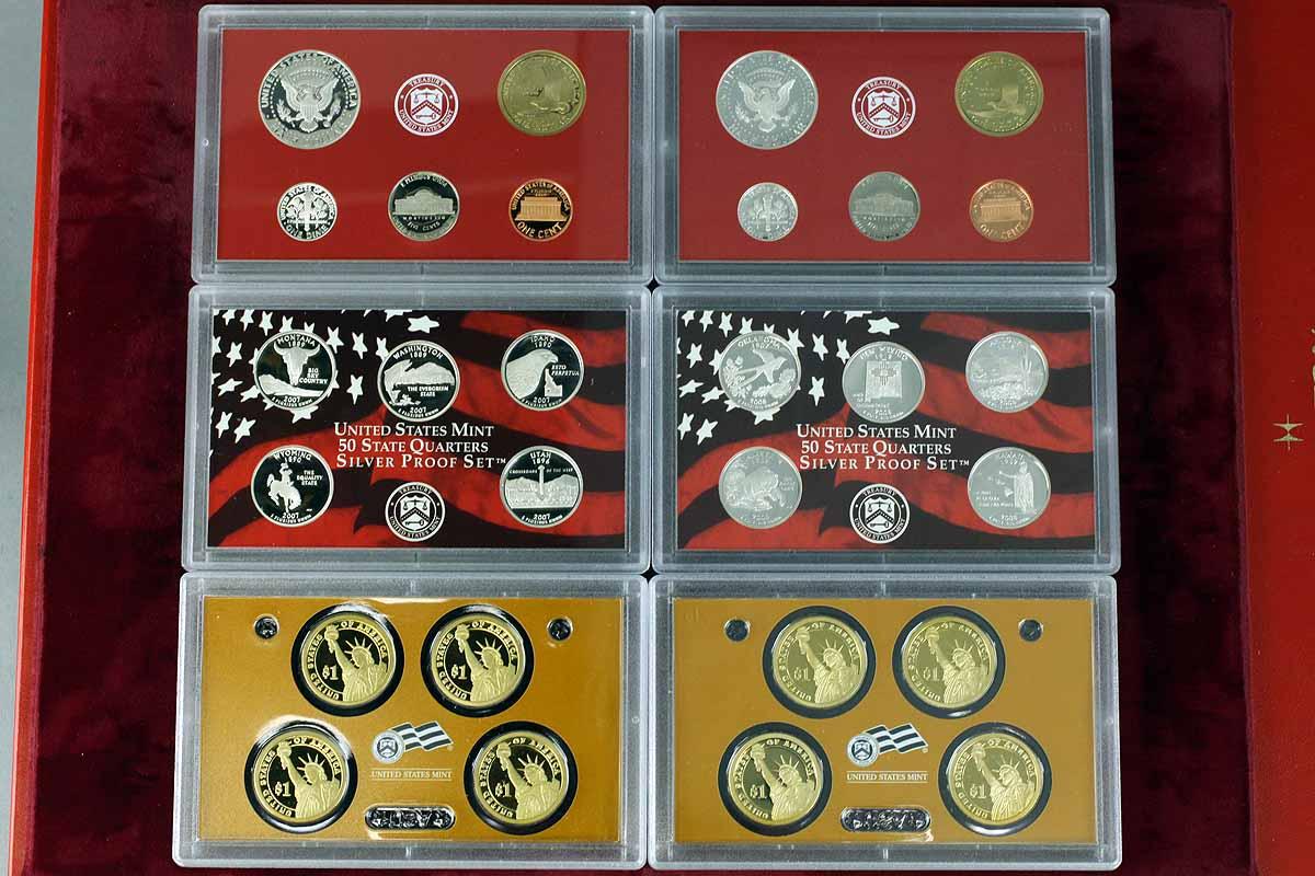 2 US Silver Proof Sets; 2007 & 2008