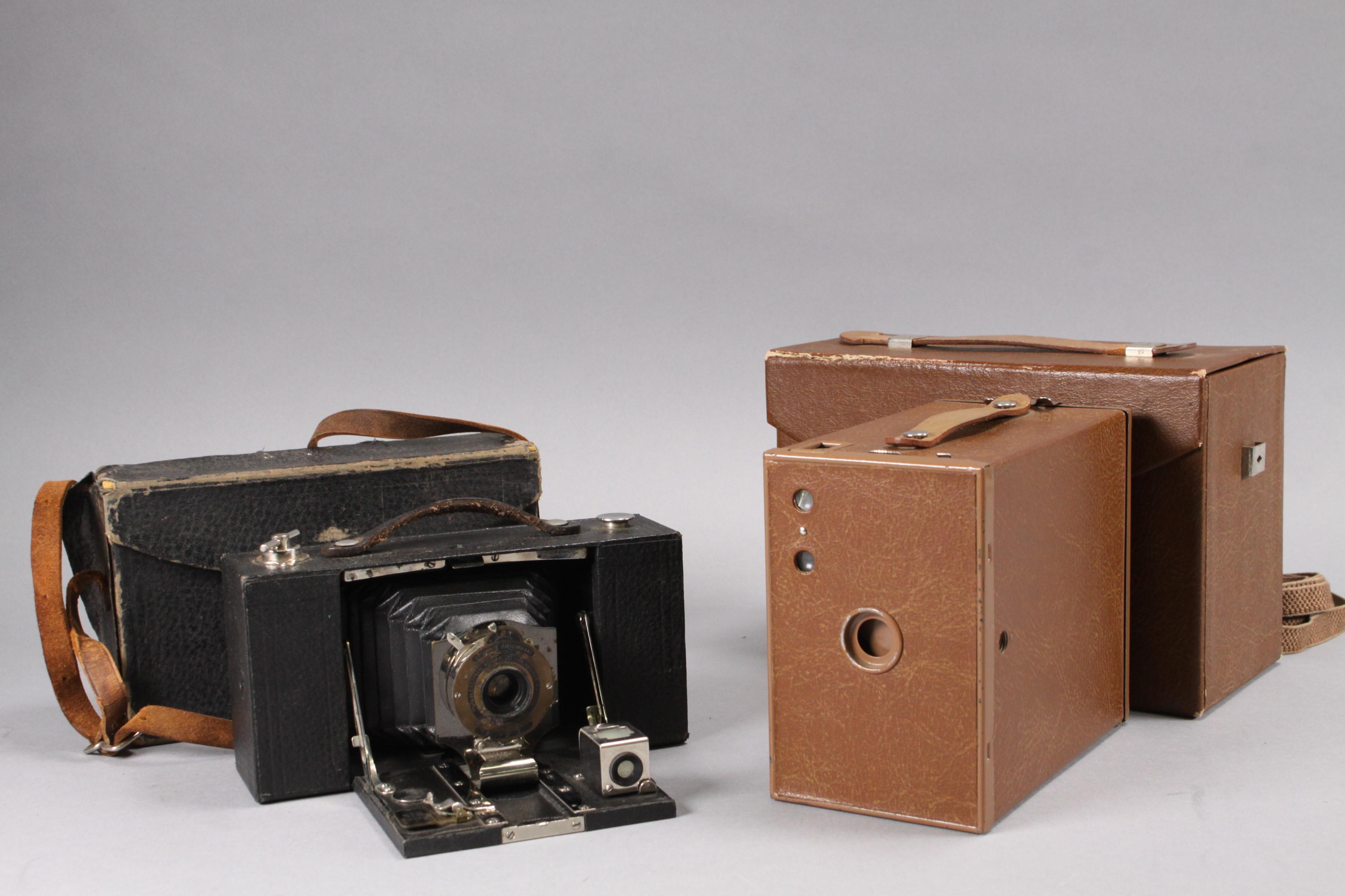 Folding  Brownie Automatic Camera & Box Camera w/ Case