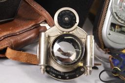 Vintage Cameras, Lens, Light Meter