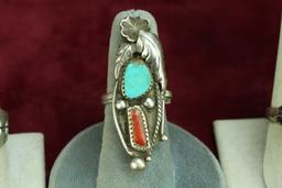 Southwest - Native American Style Silver  Rings