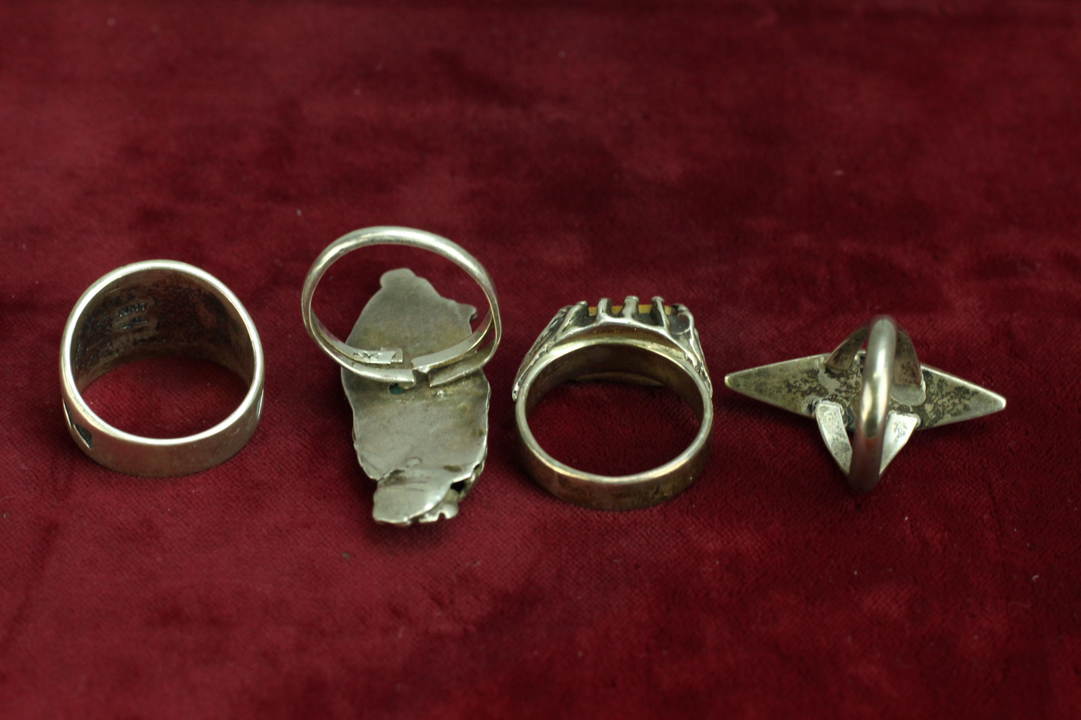 Southwest - Native American Style Silver  Rings