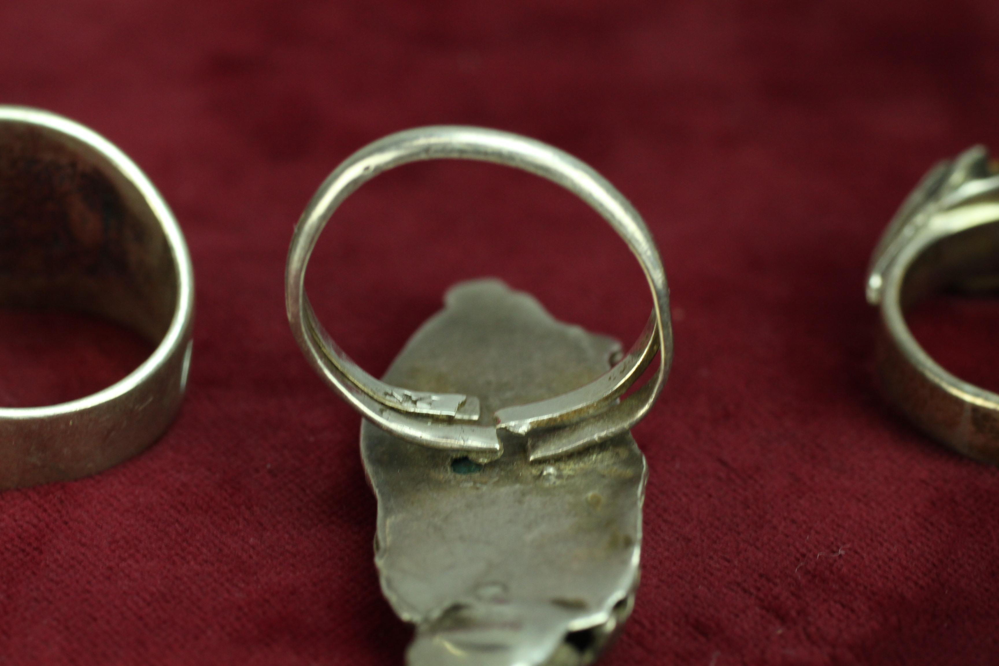 Southwest - Native American Style Silver  Rings