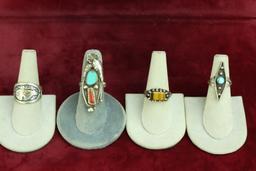 Southwest - Native American Style Silver  Rings