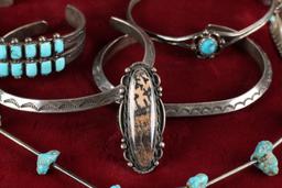 Southwest Silver & Turquoise Jewelry: Bracelets, Necklaces, Earrings