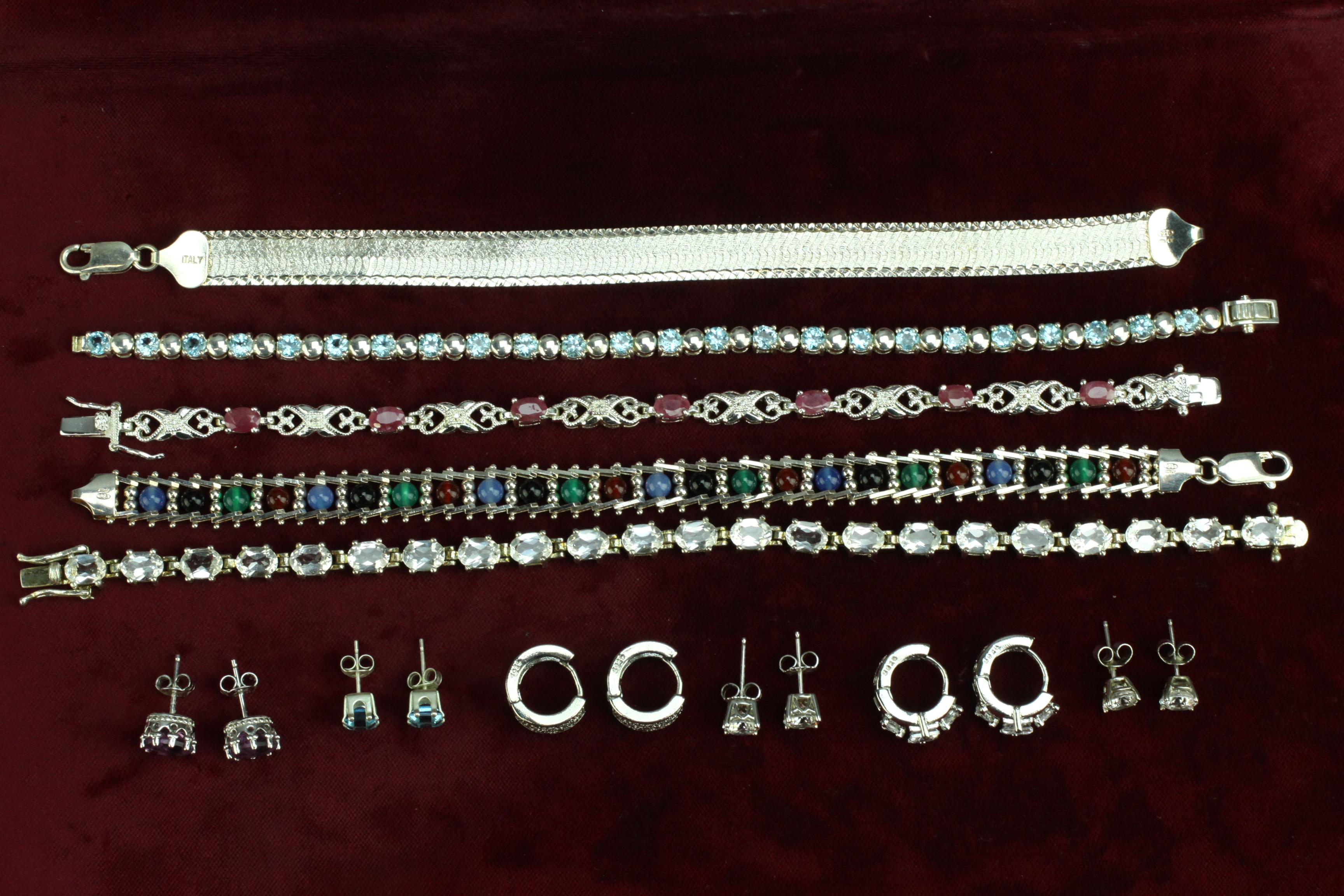 Assorted ".925" Bracelets - Earrings