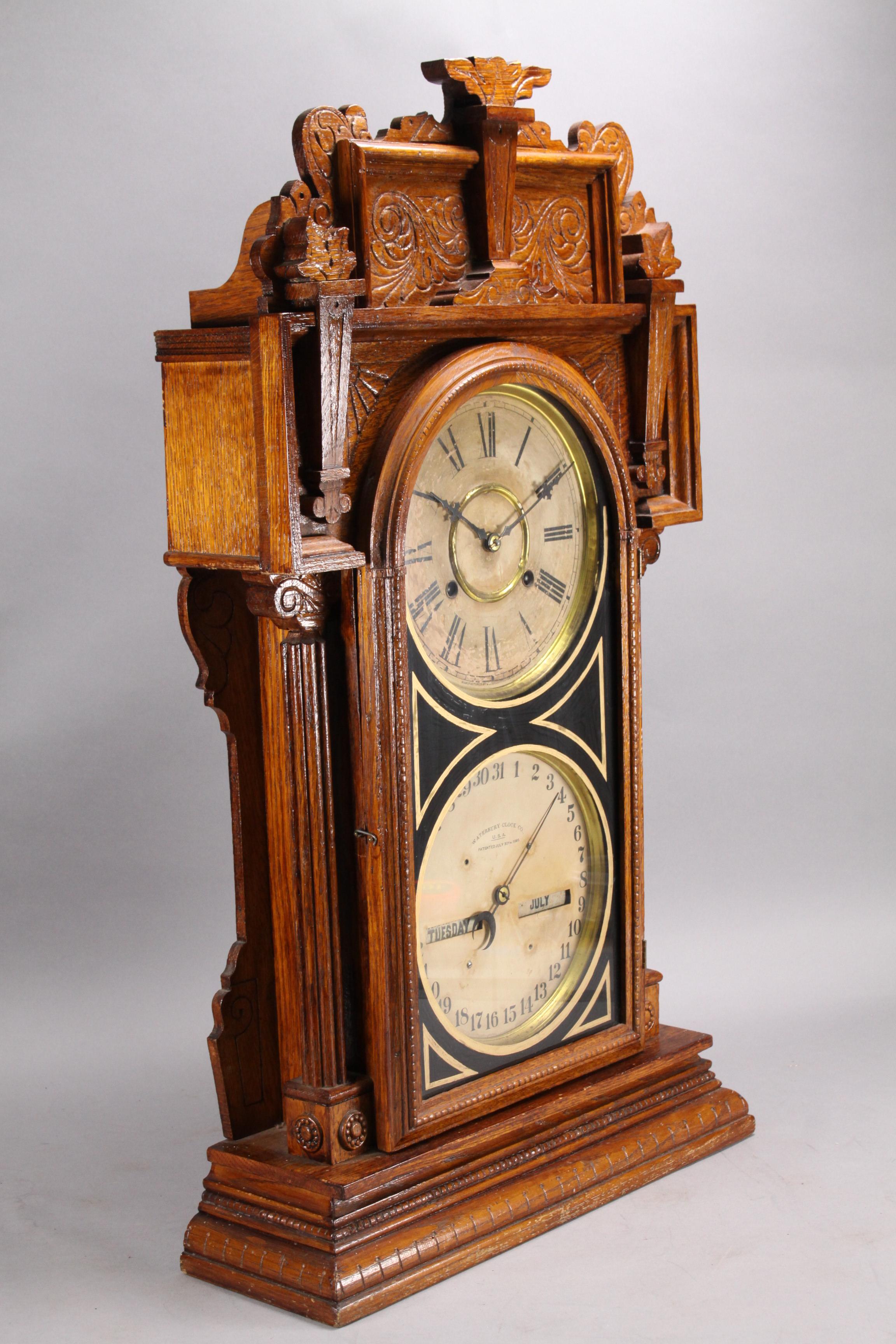 Waterbury Calendar No. 43 Shelf Clock, 8 Day, Ca. 1912