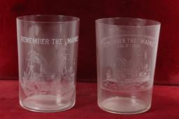 Spanish American War Commemorative Pitcher & Glasses